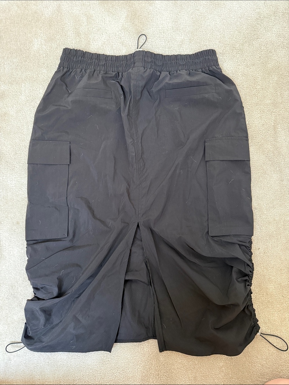 Anthropologie Black Midi Cargo Skirt - Picture 2 of 3